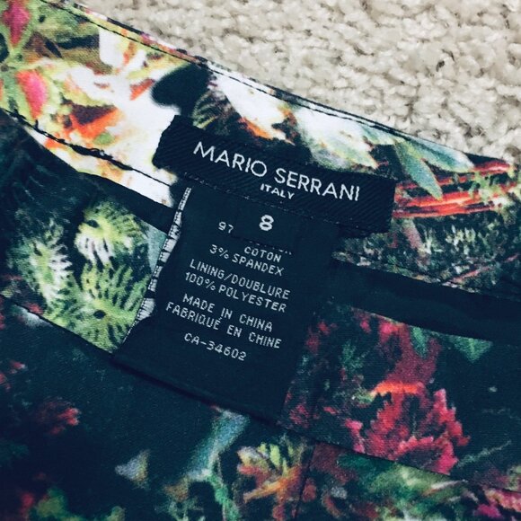 Mario Serrani Paradisical Garden Print Italian Pencil Skirt - Picture 9 of 15